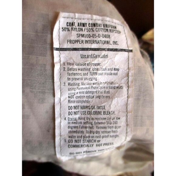 Medium X-Long U.S. Army Combat Uniform Jacket Digital Camo Ripstop Nylon Cotton - Picture 6 of 6